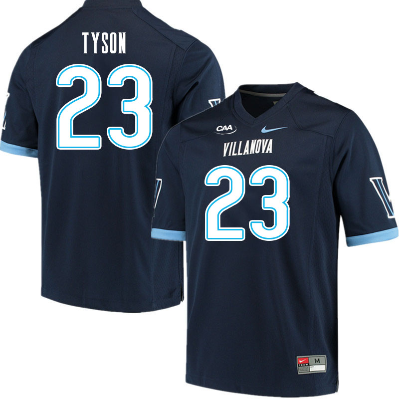 Men #23 Jamie Tyson Villanova Wildcats College Football Jerseys Stitched Sale-Navy